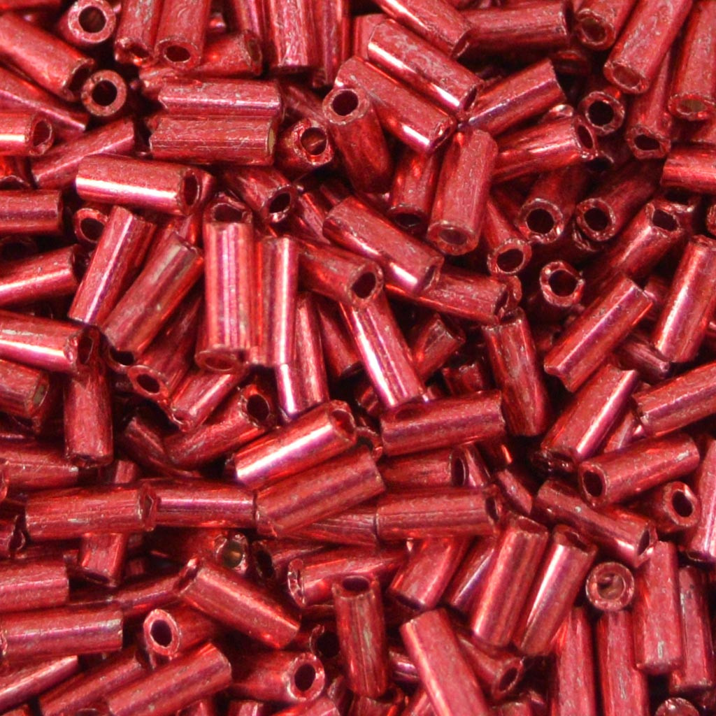 Canutilho 2" = 4,7 mm Metalizado Vermelho Preciosa / Jablonex