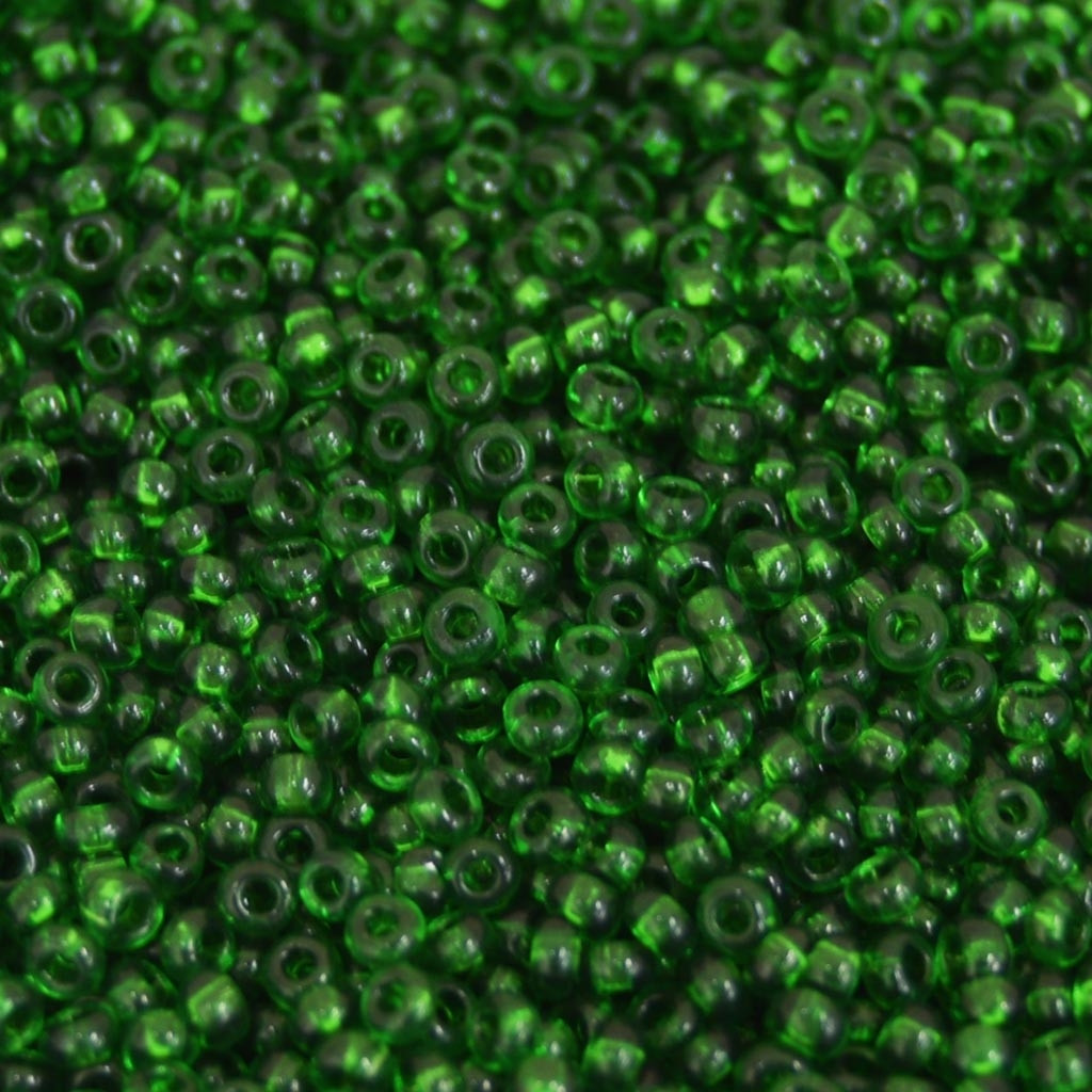 Miçanga 9/0  = 2,6 mm Transparente Verde Médio Preciosa / Jablonex
