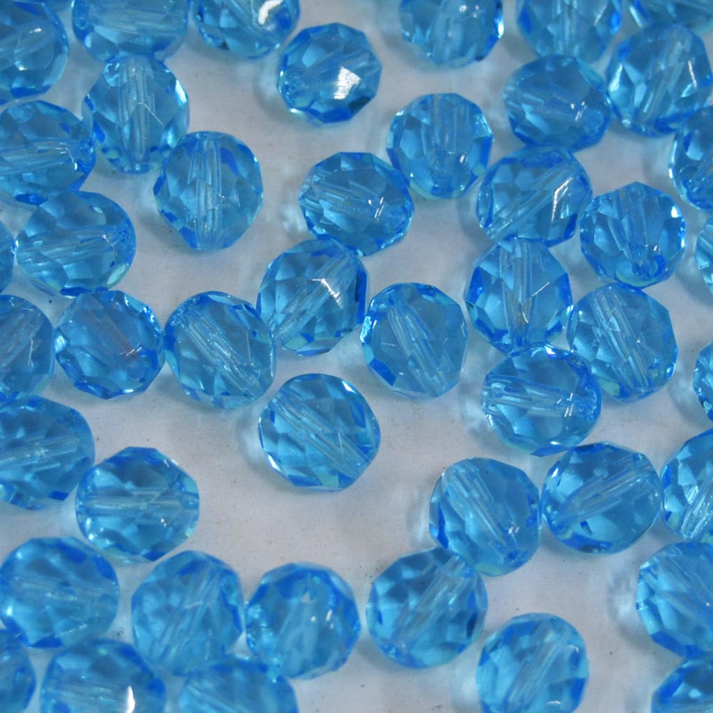 Cristal 8 mm Transparente Azul Claro - 100 uni - 6001 -  710584