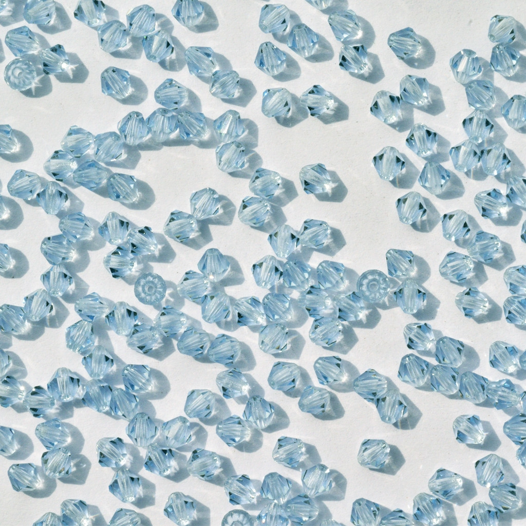 Balão 4 mm Transparente Cristal Lapidado Azul Light Sapphire 711495