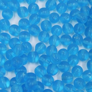 Conta de vidro transparente 5 mm azul 708581