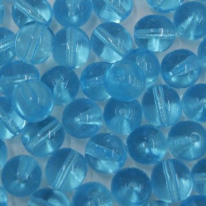 Conta de vidro transparente 8 mm Azul Claro 709454