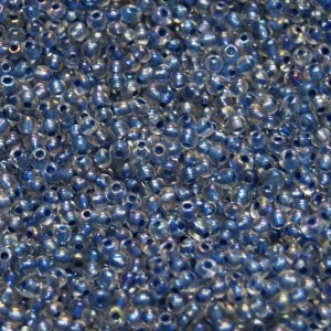 Miçanga 9/0  = 2,6 mm Cristal Lined Azul Preciosa / Jablonex