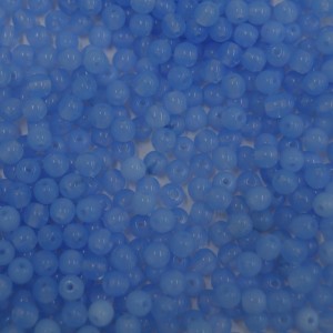 Conta de vidro Transparente Azul Anil 4 mm 710866