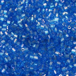 Vidrilho 9/0 = 2,4 mm Transparente Irizado Azul Preciosa / Jablonex