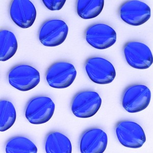Enfeite Murano de Vidro Drops Tcheco 10 x 8 mm Transparente Azulão 711124