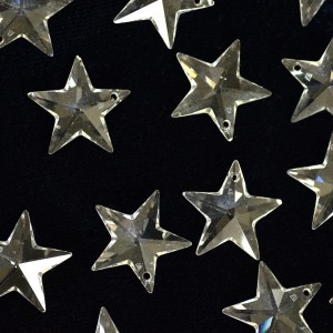 Pingente Estrela 20 mm Transparente Cristal Lapidado 711265 