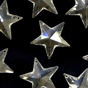 Pingente Estrela 28 mm Transparente Cristal Lapidado 711266