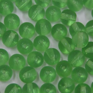 Conta de vidro Transparente Verde 6 mm 711283
