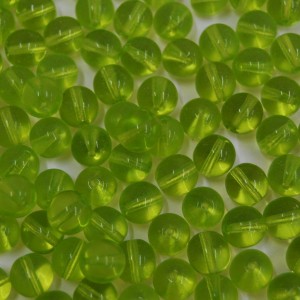 Conta de vidro Transparente Verde 6 mm 711284