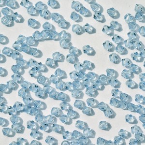Balão 4 mm Transparente Cristal Lapidado Azul Light Sapphire 711495