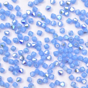 Balão 4 mm Transparente Cristal Lapidado Irizado Azul  711537